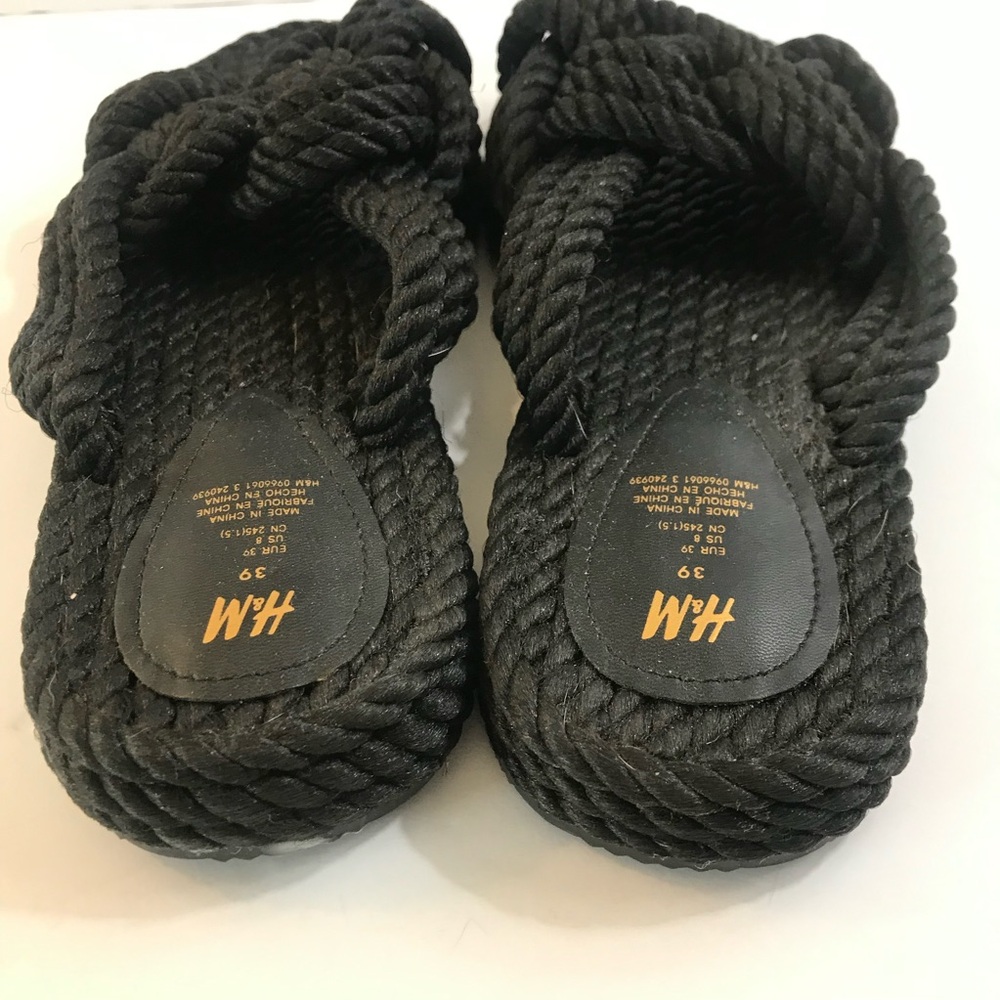 H & M Black Woven Rope Sandals - Picture 8 of 13